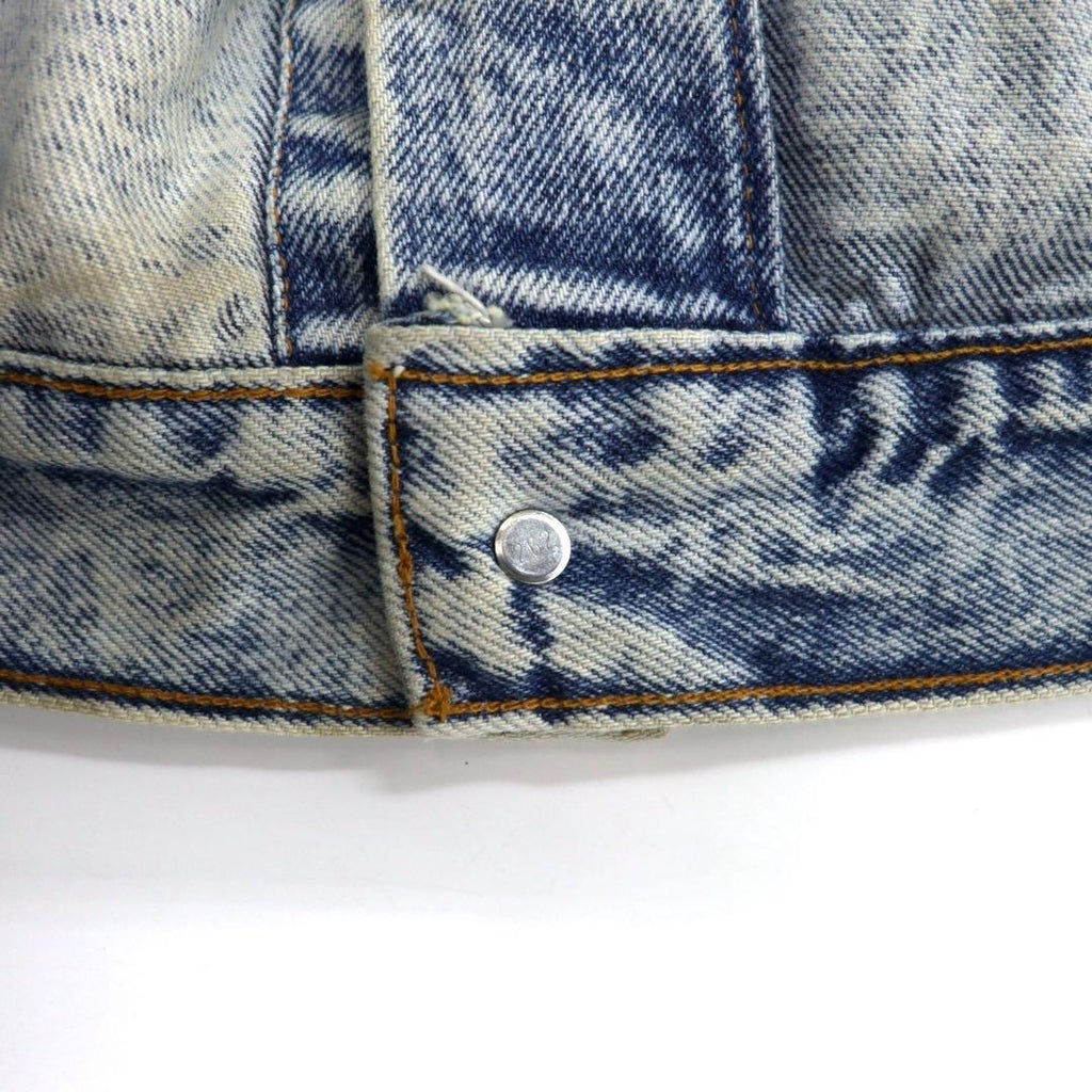 Levi's USA製 80年代 デニムジャケット Gジャン L ブルー ケミカルウォッシュ コットン 70507-0219 ボタン裏262