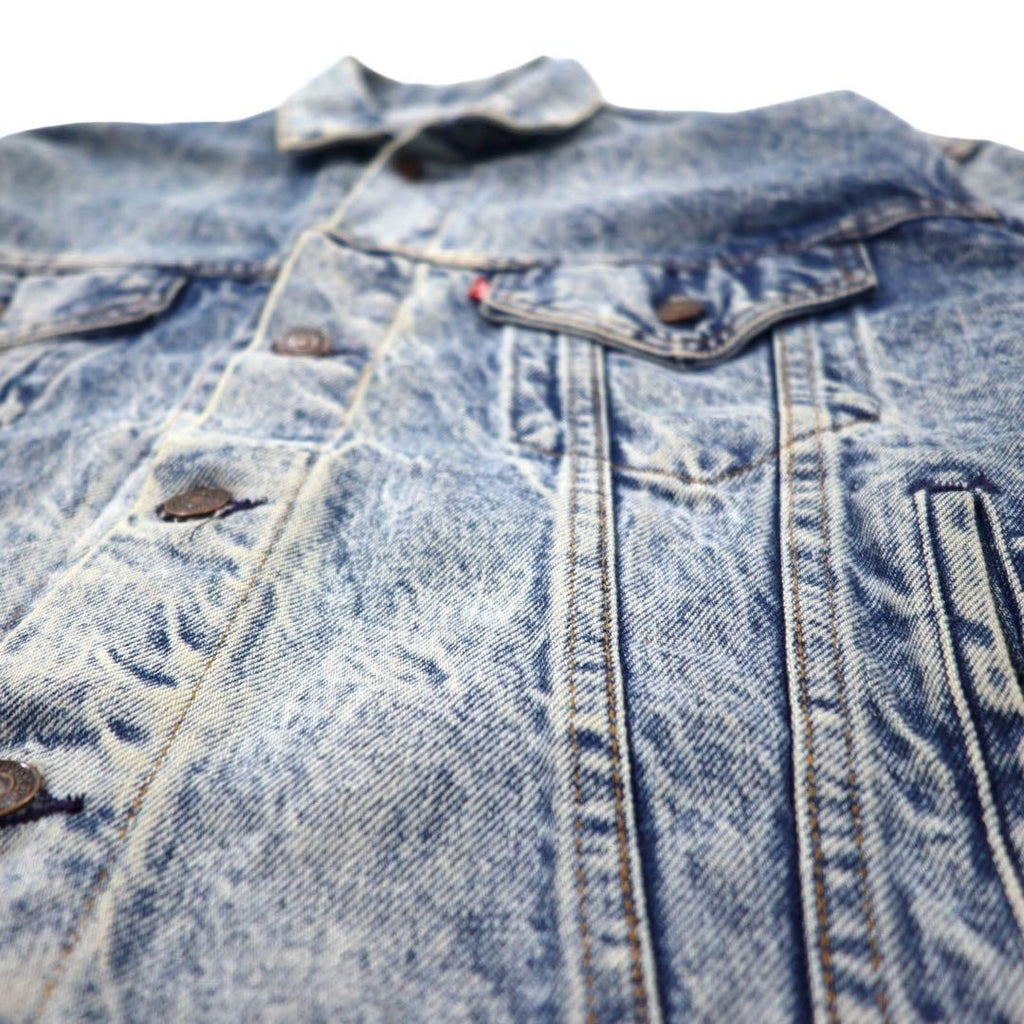 Levi's USA製 80年代 デニムジャケット Gジャン L ブルー ケミカルウォッシュ コットン 70507-0219 ボタン裏262