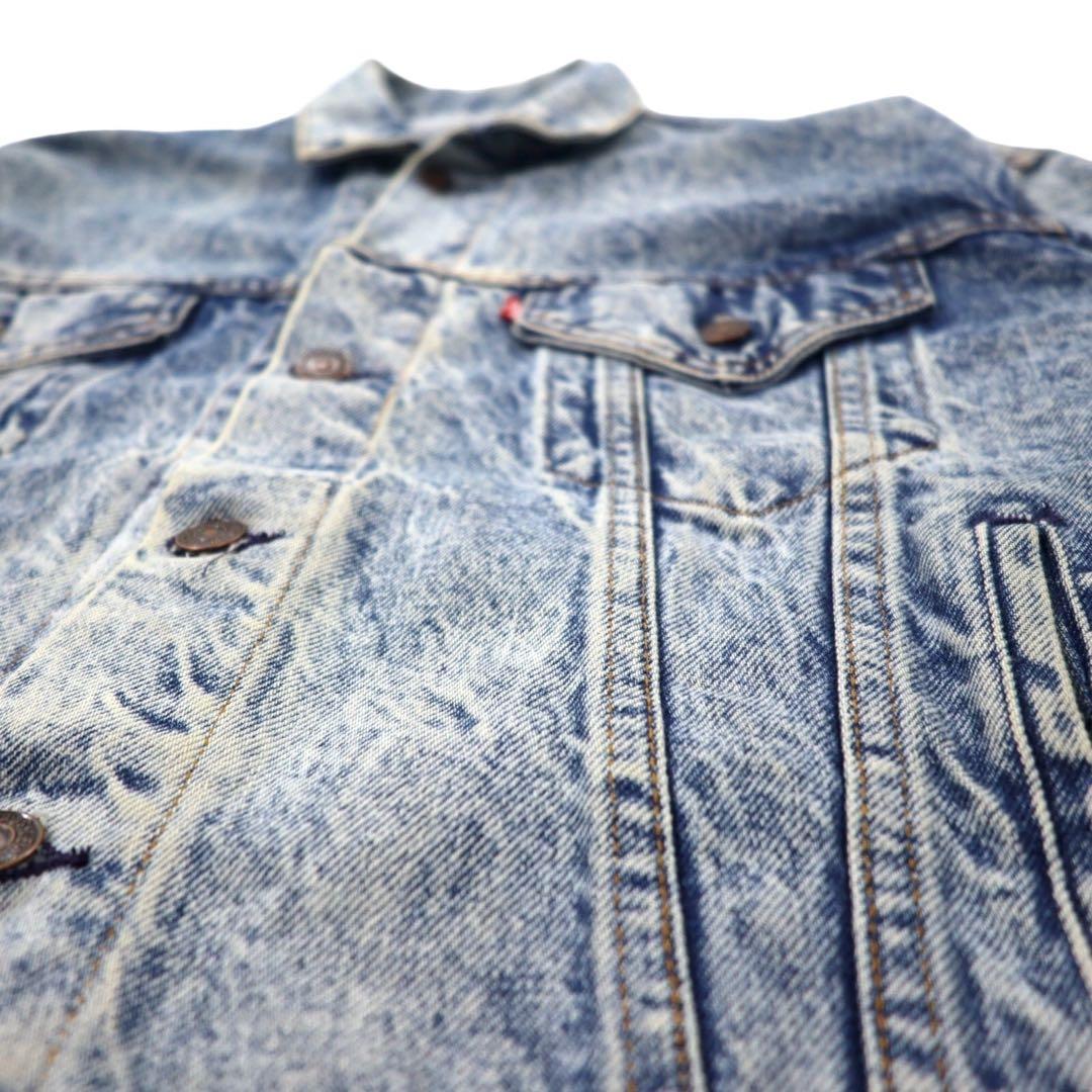 Levi's USA製 80年代 デニムジャケット Gジャン L ブルー ケミカルウォッシュ コットン 70507-0219 ボタン裏262
