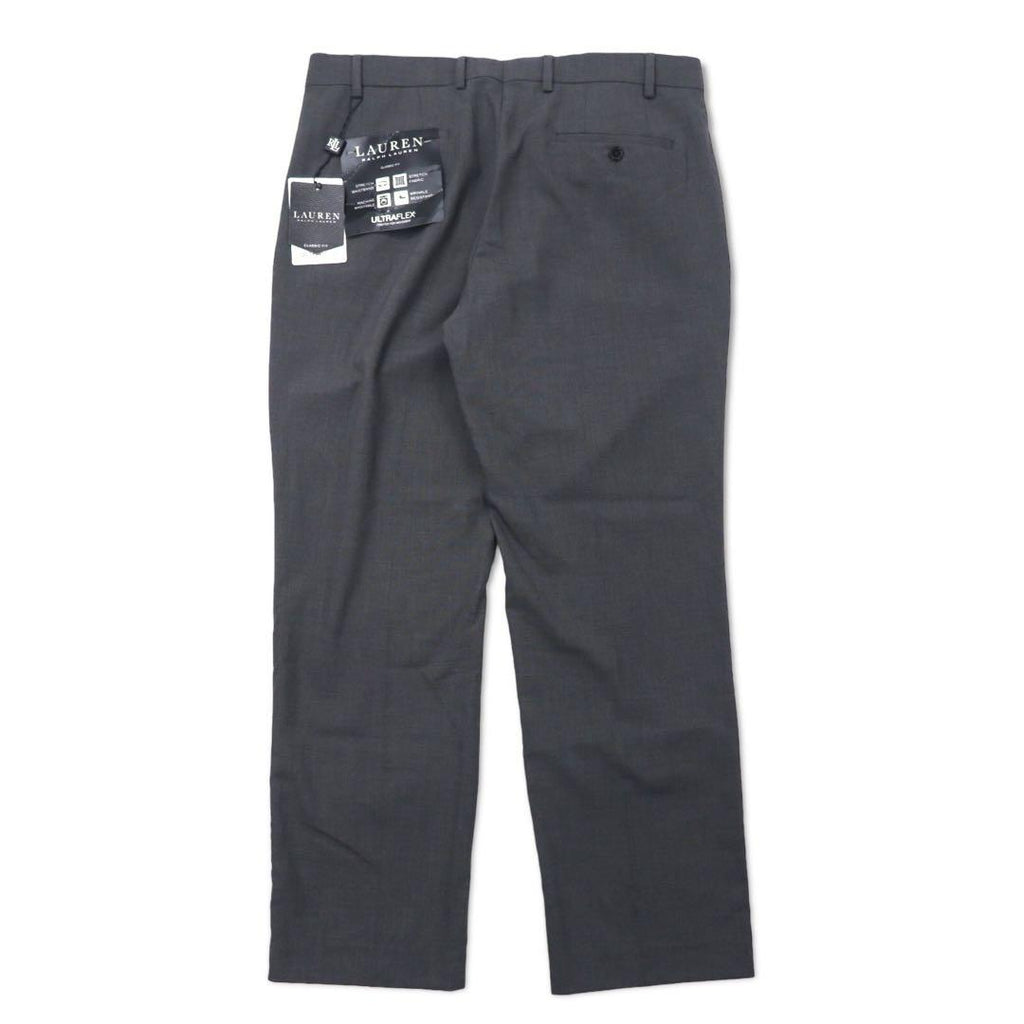 LAUREN RALPH LAUREN Pantaloni classici 36W grigio poliestere elasticizzato ULTRA FLEX antipiega Nuovo con etichette