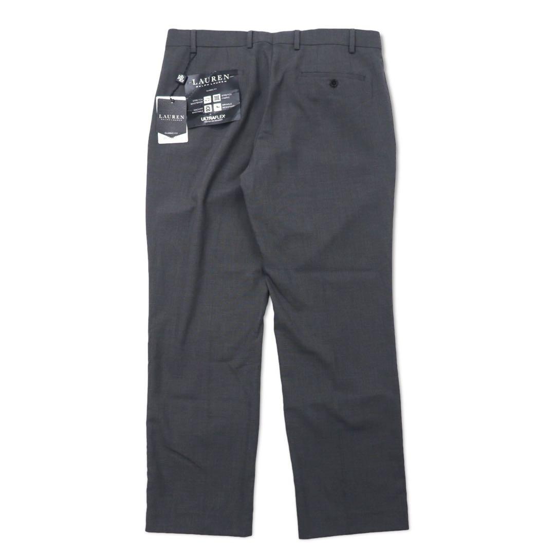 LAUREN RALPH LAUREN Pantaloni classici 36W grigio poliestere elasticizzato ULTRA FLEX antipiega Nuovo con etichette