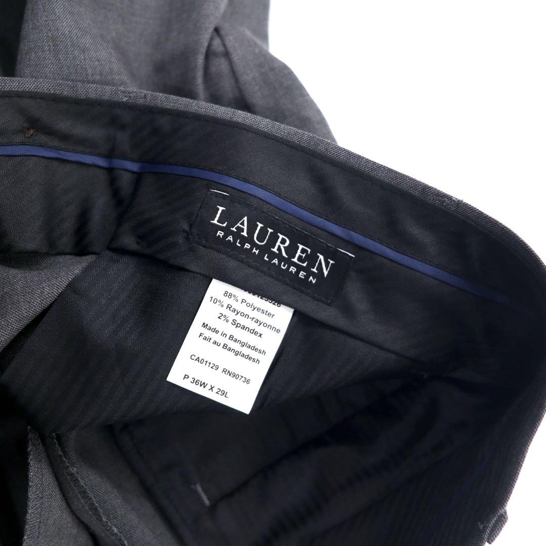 LAUREN RALPH LAUREN Pantaloni classici 36W grigio poliestere elasticizzato ULTRA FLEX antipiega Nuovo con etichette