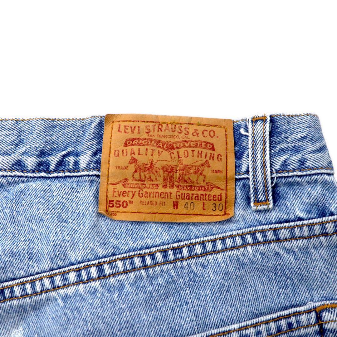Levi's anni '90 550 Relaxed Fit Jeans Affusolati 40 Blu 550-4891 Relaxed Tapered Leg Jeans