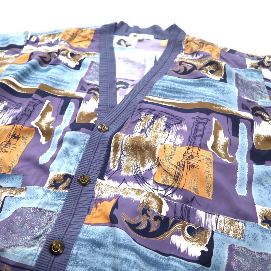 BRINGEN Cardigan retrò L Multicolore Fantasia stampa poliestere