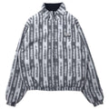 adidas originals 総柄 リバーシブルジャケット M グレー ブラック トレフォイルロゴ ナイロン FQ2411