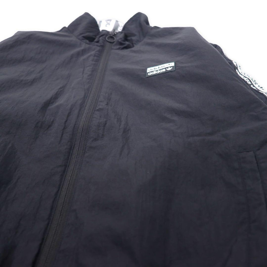 adidas originals 総柄 リバーシブルジャケット M グレー ブラック トレフォイルロゴ ナイロン FQ2411