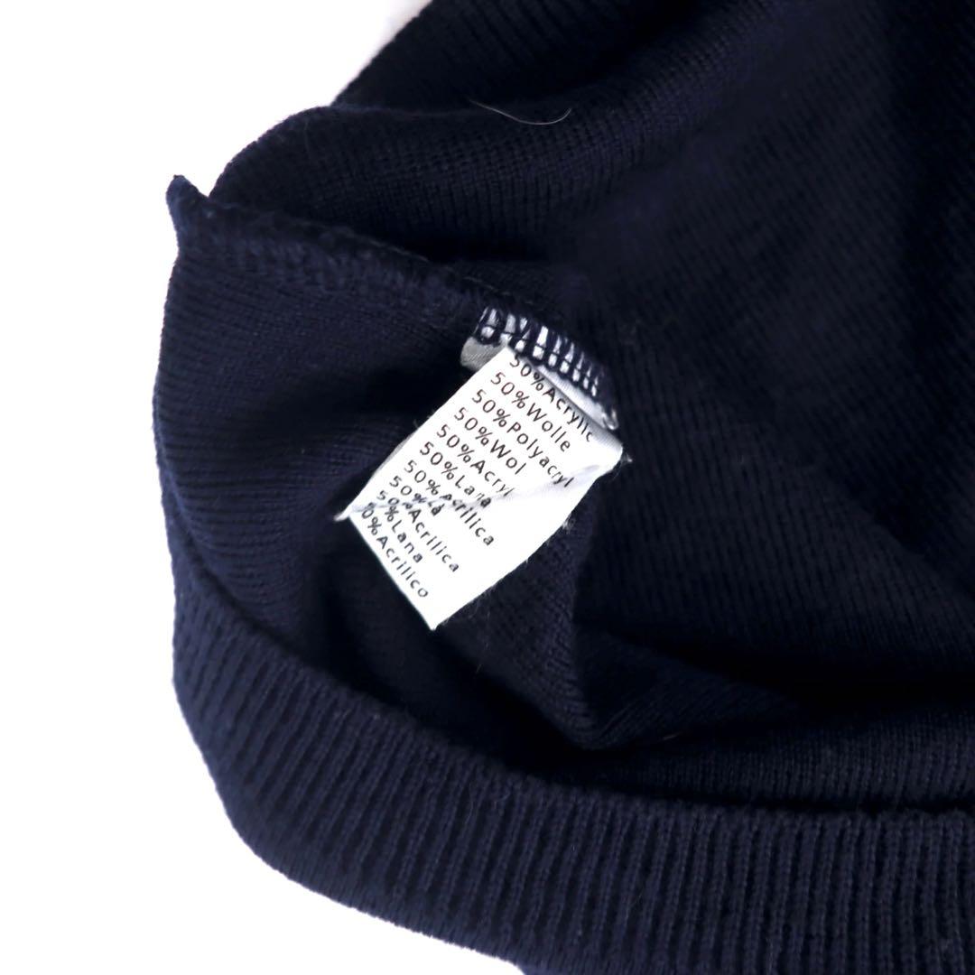 LACOSTE Maglione in maglia sottile 4 blu navy in lana con logo