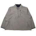 carhartt ハーフジップ フリースジャケット 3XL グレー ベージュ ポリエステル ビッグサイズ ヨルダン製