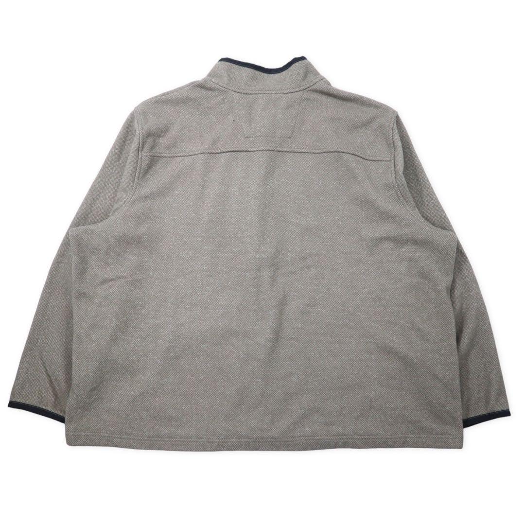 carhartt ハーフジップ フリースジャケット 3XL グレー ベージュ ポリエステル ビッグサイズ ヨルダン製