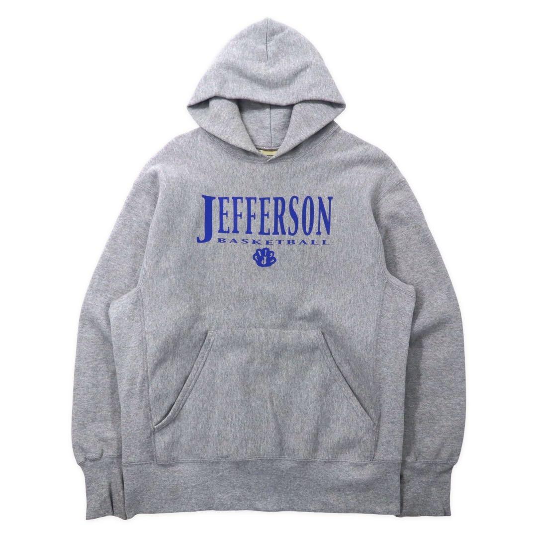 Lee anni '90 felpa con cappuccio Reverse Weave XL grigia cross grain cotone JEFFERSON BASKET BALL