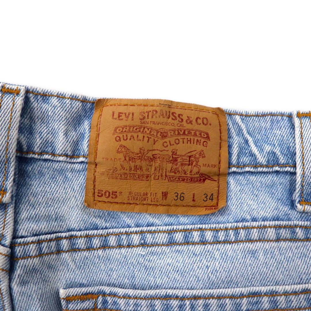 Levi's USA 90s 505 Jeans Tapered 36 Blu Ice Wash 505-4834 REGULAR FIT STRAIGHT LEG