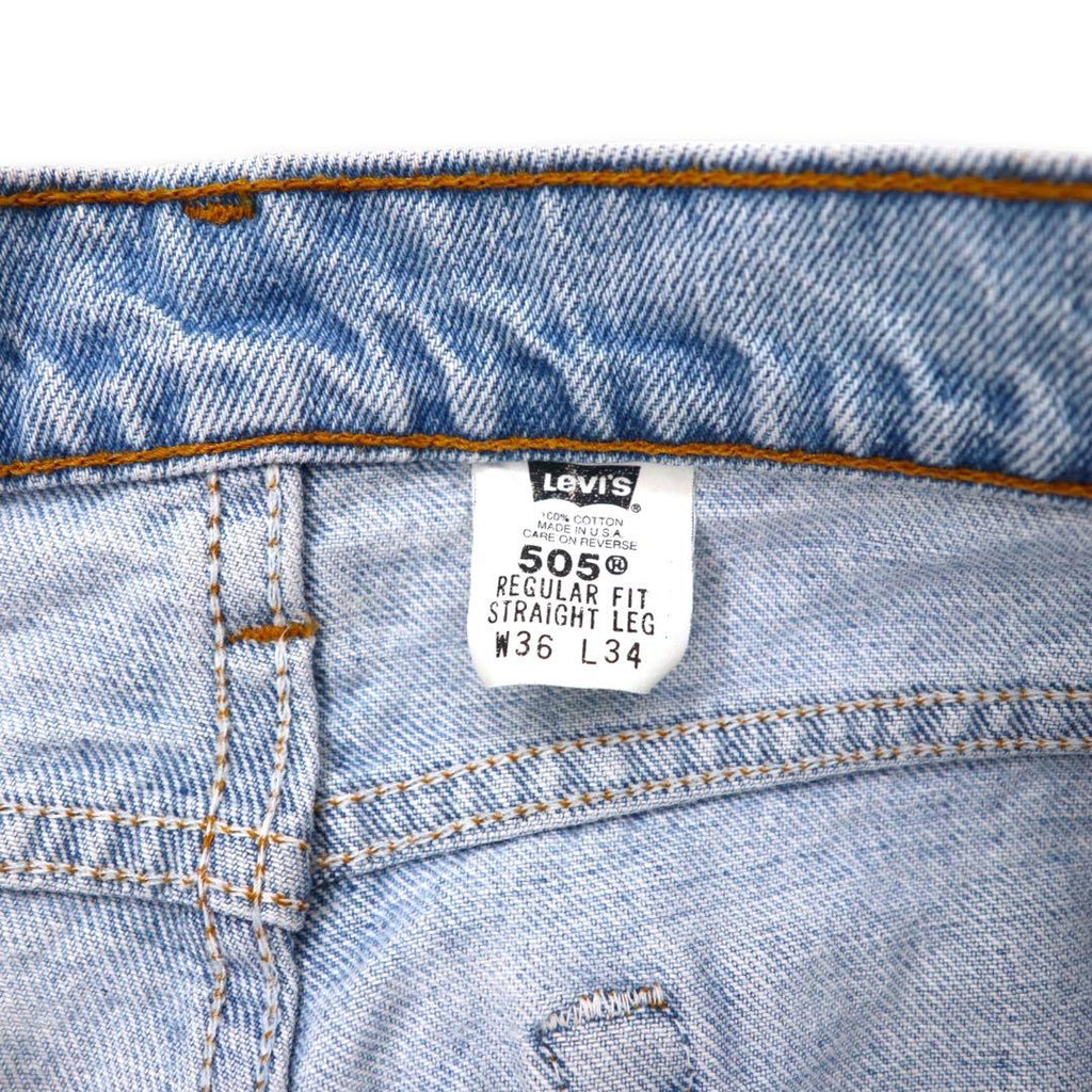 Levi's USA 90s 505 Jeans Tapered 36 Blu Ice Wash 505-4834 REGULAR FIT STRAIGHT LEG