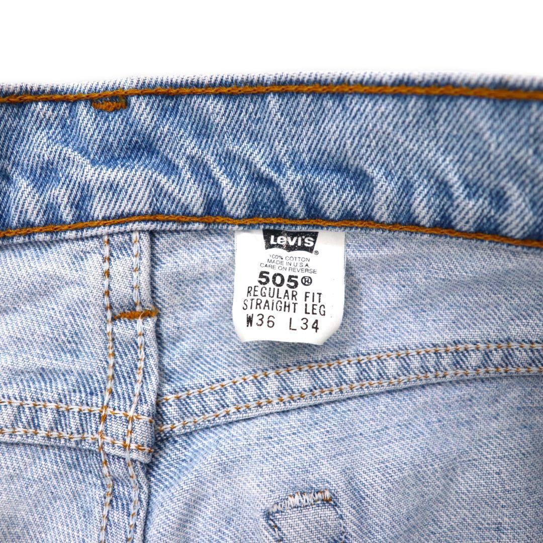 Levi's USA 90s 505 Jeans Tapered 36 Blu Ice Wash 505-4834 REGULAR FIT STRAIGHT LEG
