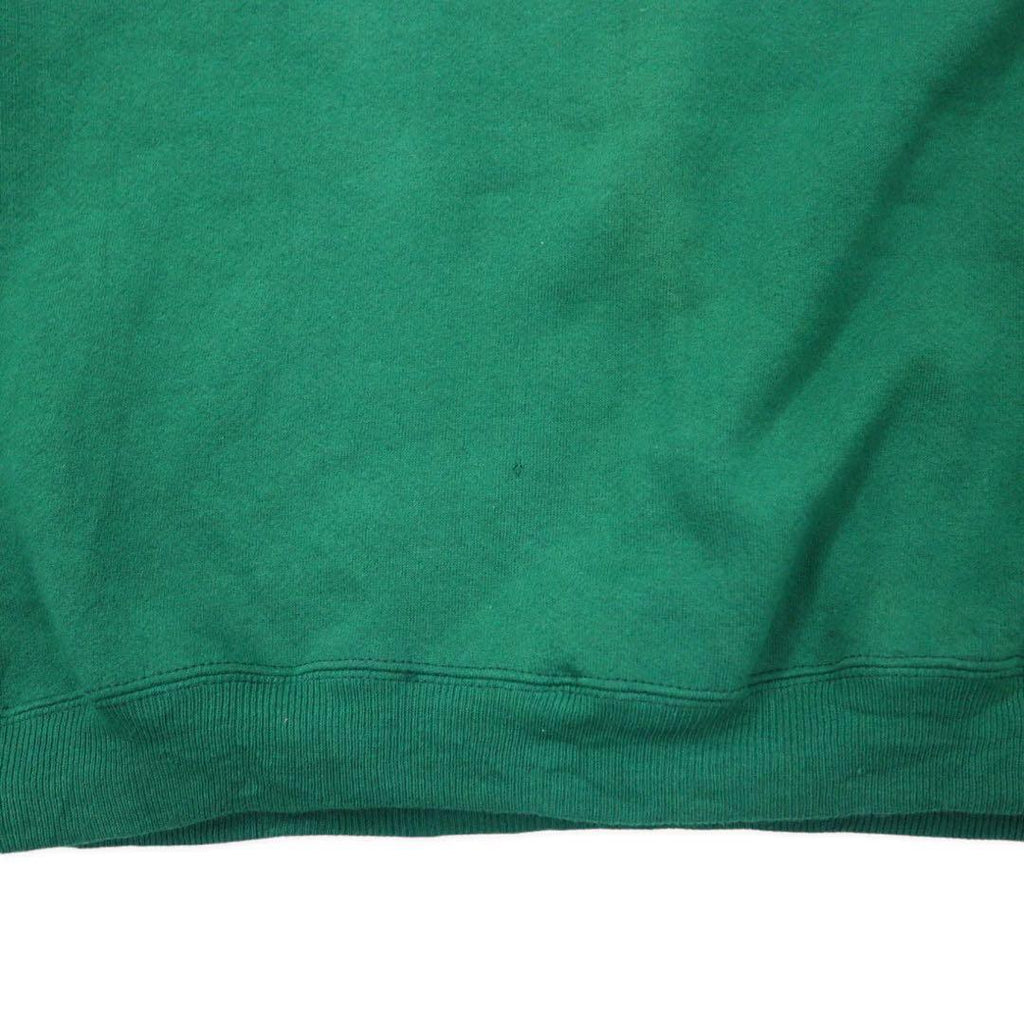 Hanes Made in USA anni '90 HEAVYWEIGHT girocollo felpa XXL verde cotone felpato ricamo a punto singolo TDM TILING INC. Taglia grande