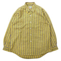 Raiding Road Camicia oversize a righe FREE Giallo Grigio Cotone Fatta in Giappone