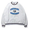 ONEITA USA made anni '90 felpa con bordo a costine XL bianca cotone felpato LAKEWOOD PARK PANTHERS taglia grande