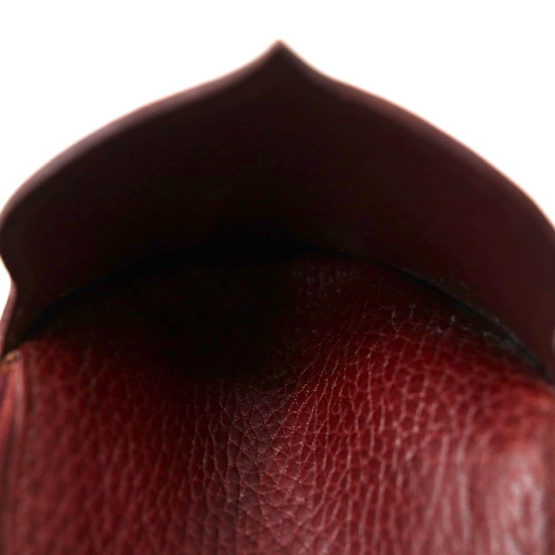 Cartier portamonete bordeaux in pelle con logo impresso, linea Must, pelle martellata, made in Spain