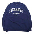 FRUIT OF THE LOOM Felpa girocollo stampa college L Blu navy Cotone STEAM BOAT COLORADO