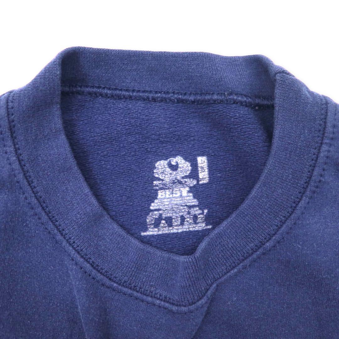 FRUIT OF THE LOOM Felpa girocollo stampa college L Blu navy Cotone STEAM BOAT COLORADO
