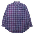 BURBERRY Camicia button-down a quadri Nova Check vintage, taglia M, blu navy, cotone, logo ricamato