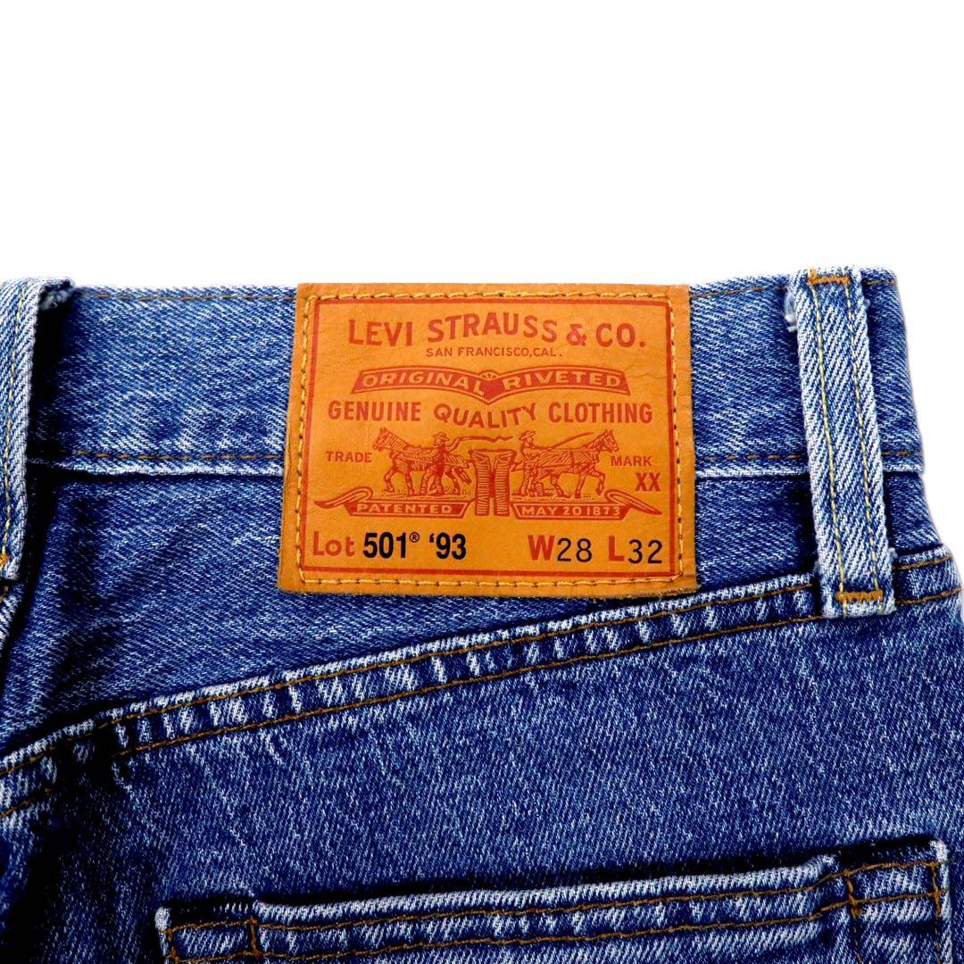 Levi's 501(R) '93 Jeans Regular Straight BASIL FLAT 28 170/72A Blu Elasticizzato Big E 79830-0009