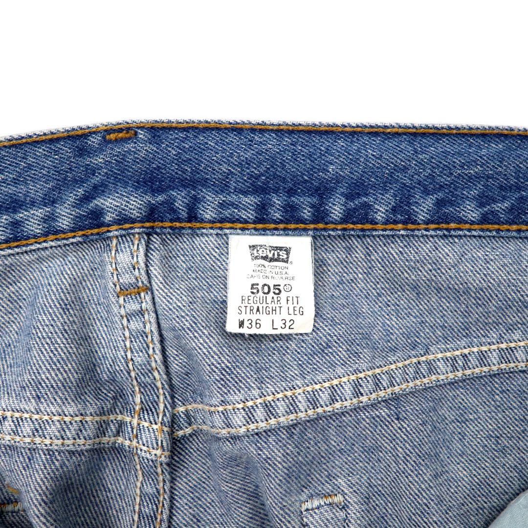 Levi's 505 Made in USA anni '90 jeans 36 blu 505-4891 REGULAR FIT STRAIGHT FIT