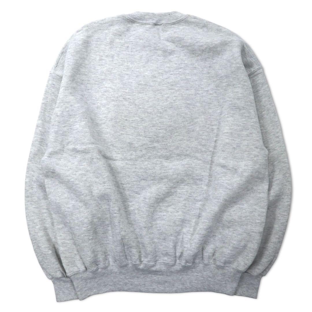JERZEES Made in USA anni '90 SUPER SWEATS Felpa college ricamata XL grigia cotone felpato marching wildcats taglia grande