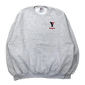 JERZEES SUPER SWEATS USA製 90年代 クルーネック スウェット 2X グレー ホワイト コットン 裏起毛 STAFF ワンポイントプリント