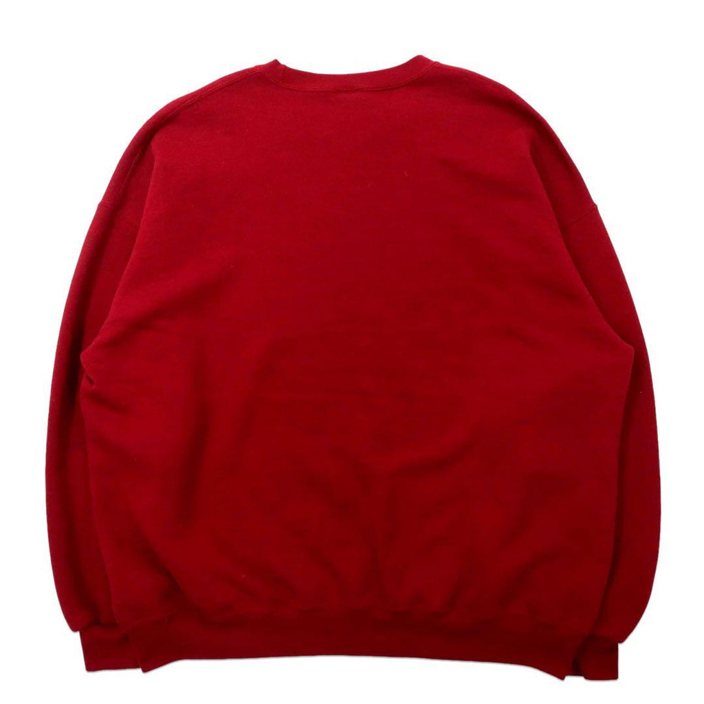 Felpa USA M.J.SOFEE anni '90, taglia grande, stampa college, 2XL, rossa, in cotone felpato, OKLAHOMA SOONERS