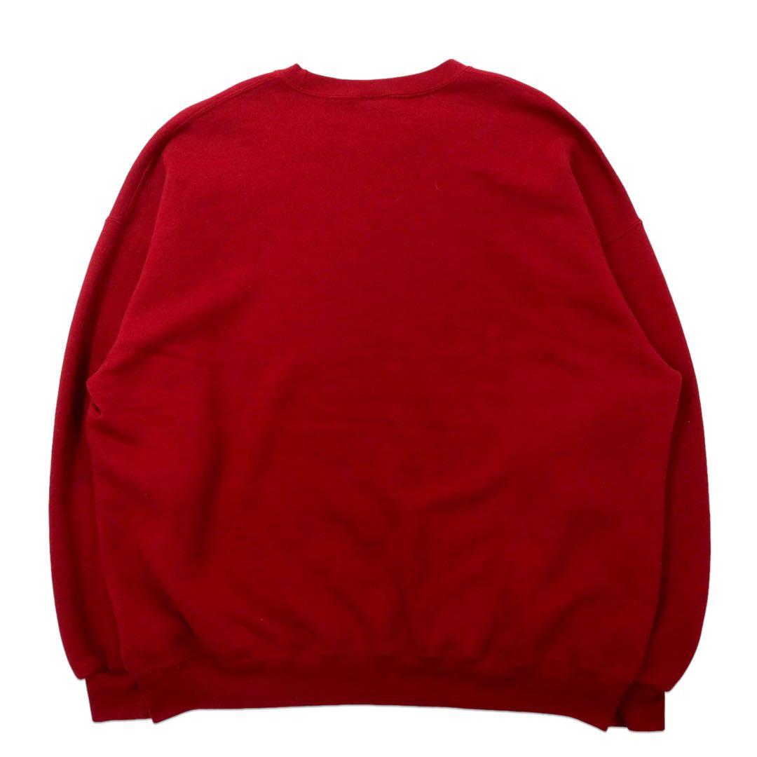 Felpa USA M.J.SOFEE anni '90, taglia grande, stampa college, 2XL, rossa, in cotone felpato, OKLAHOMA SOONERS