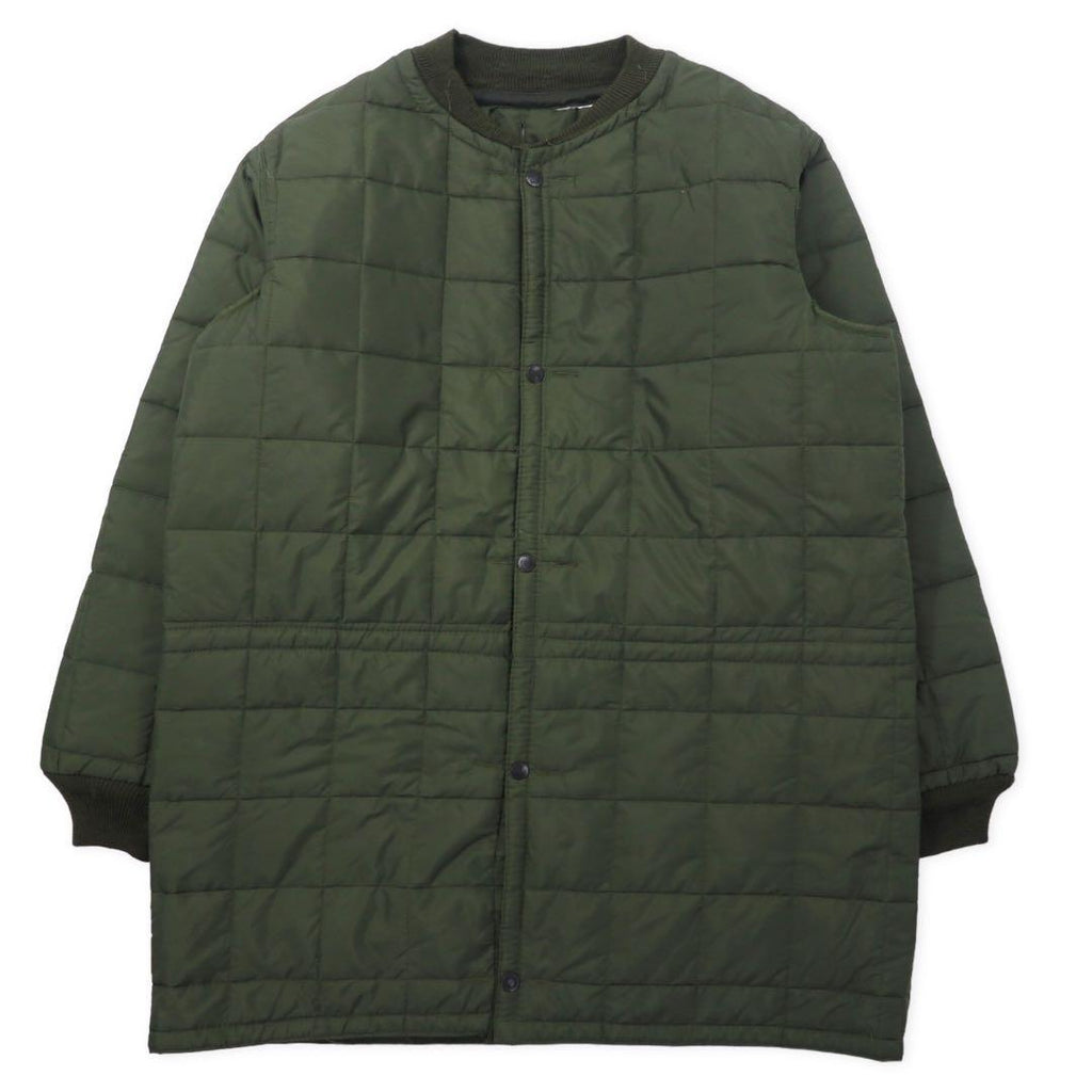 Italian Army Rain Quilting Liner Jacket イタリア軍 キルティング ライナージャケット XL カーキ ナイロン ポリエステル スナップボタン ドローコード ユーロミリタリー ビッグサイズ