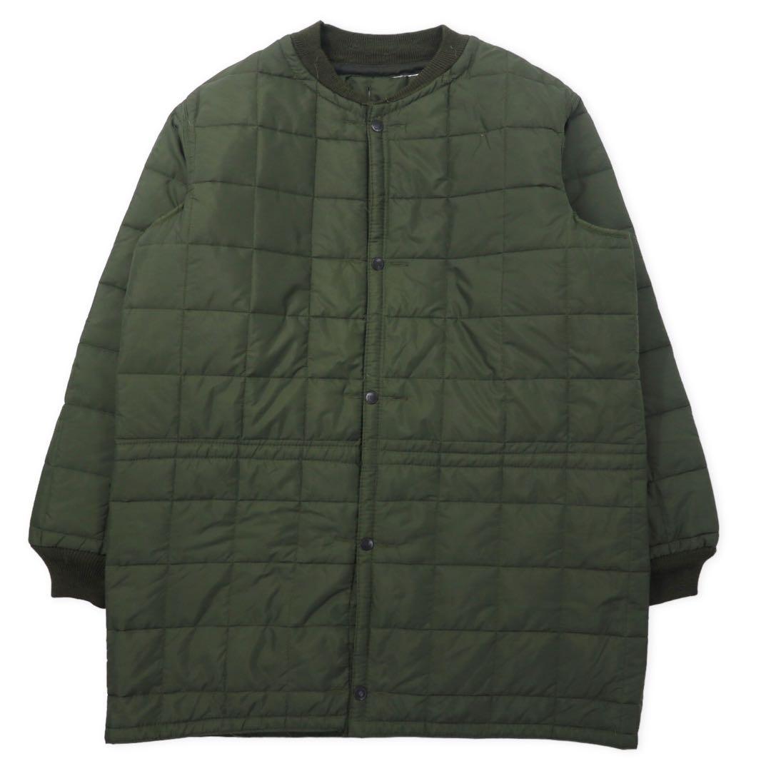 Italian Army Rain Quilting Liner Jacket イタリア軍 キルティング ライナージャケット XL カーキ ナイロン ポリエステル スナップボタン ドローコード ユーロミリタリー ビッグサイズ
