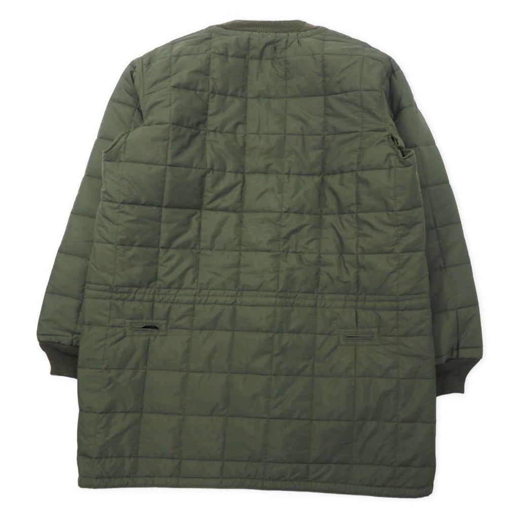 Italian Army Rain Quilting Liner Jacket イタリア軍 キルティング ライナージャケット XL カーキ ナイロン ポリエステル スナップボタン ドローコード ユーロミリタリー ビッグサイズ