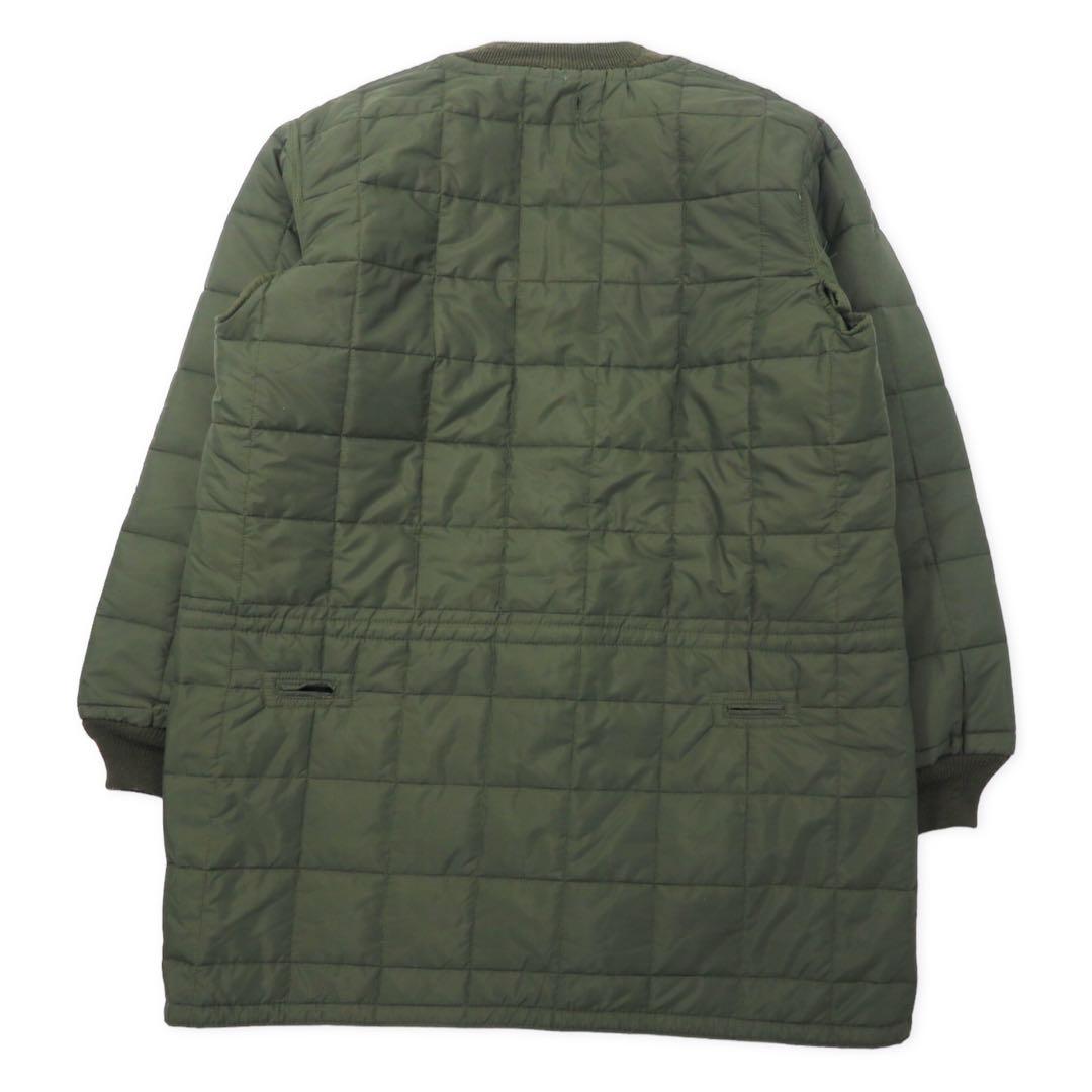 Italian Army Rain Quilting Liner Jacket イタリア軍 キルティング ライナージャケット XL カーキ ナイロン ポリエステル スナップボタン ドローコード ユーロミリタリー ビッグサイズ