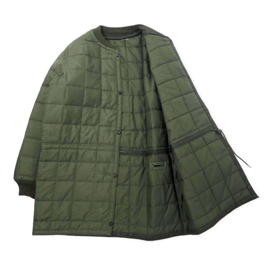 Italian Army Rain Quilting Liner Jacket イタリア軍 キルティング ライナージャケット XL カーキ ナイロン ポリエステル スナップボタン ドローコード ユーロミリタリー ビッグサイズ