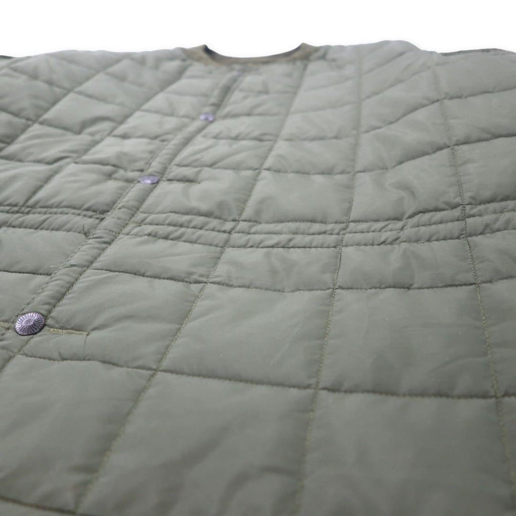 Italian Army Rain Quilting Liner Jacket イタリア軍 キルティング ライナージャケット XL カーキ ナイロン ポリエステル スナップボタン ドローコード ユーロミリタリー ビッグサイズ