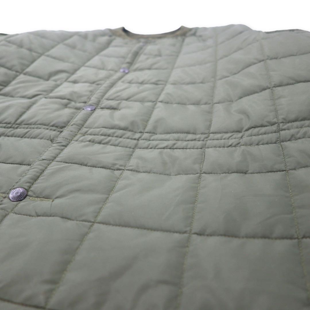 Italian Army Rain Quilting Liner Jacket イタリア軍 キルティング ライナージャケット XL カーキ ナイロン ポリエステル スナップボタン ドローコード ユーロミリタリー ビッグサイズ