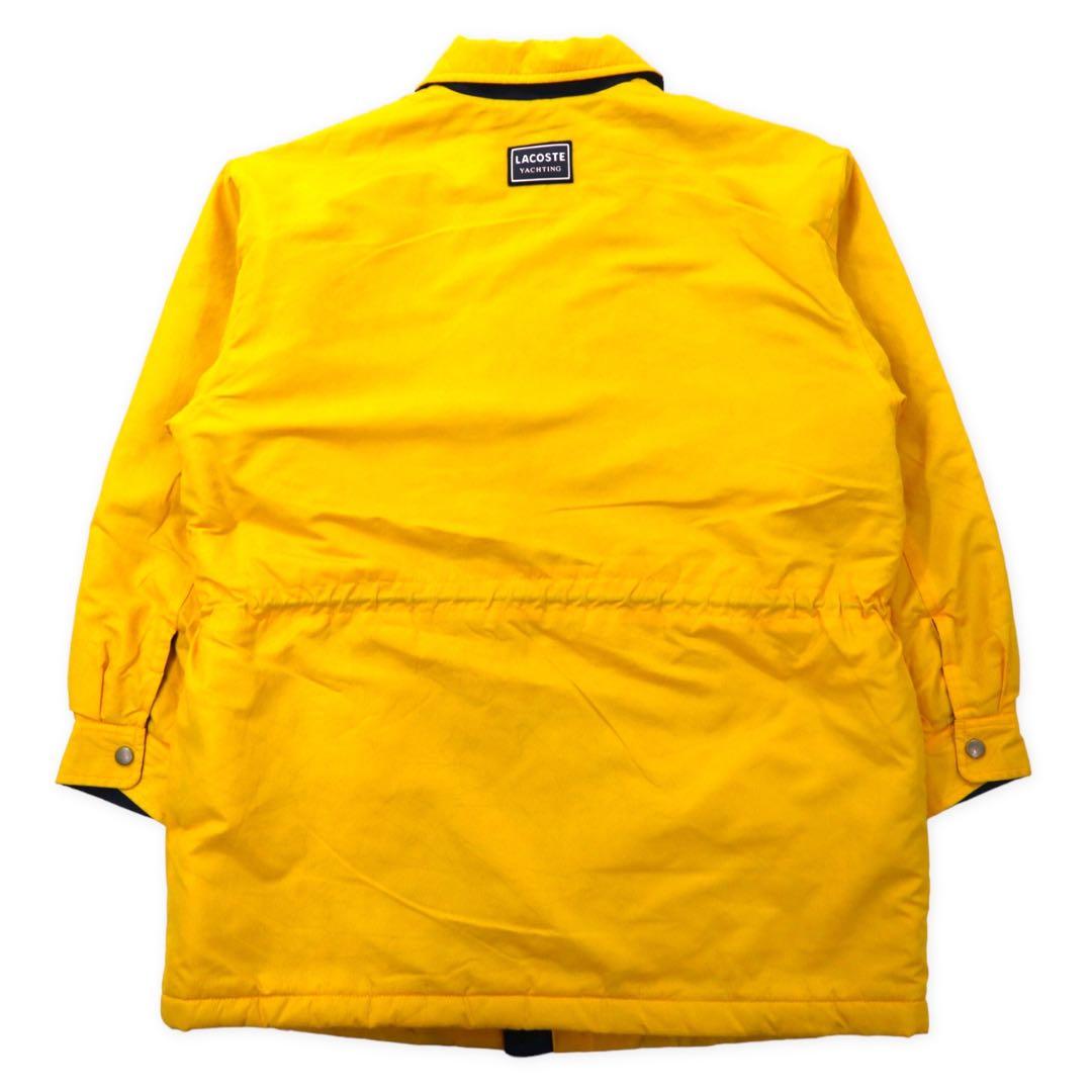 LACOSTE Cappotto imbottito anni '90, taglia 40, giallo, nylon, imbottitura, coulisse