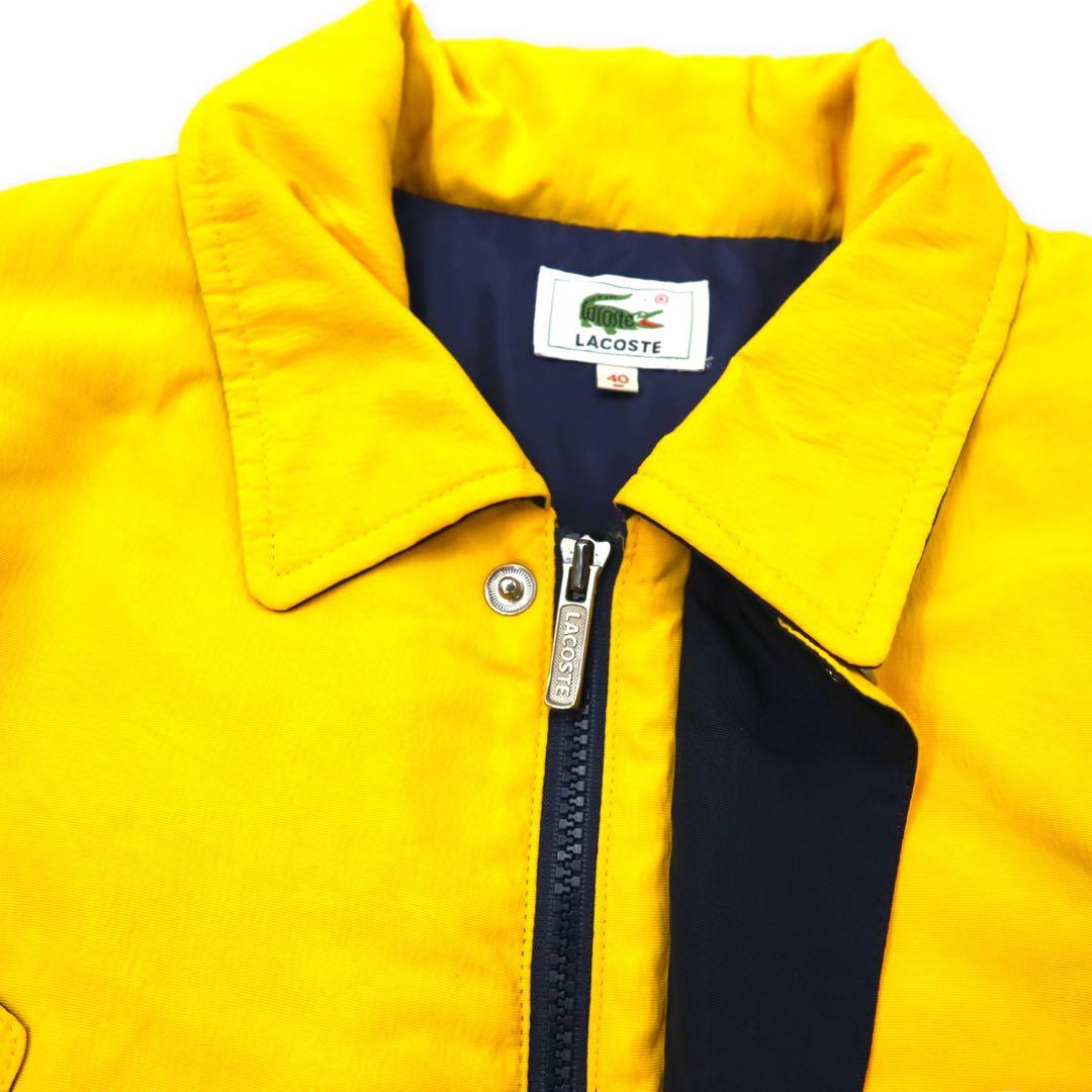 LACOSTE Cappotto imbottito anni '90, taglia 40, giallo, nylon, imbottitura, coulisse