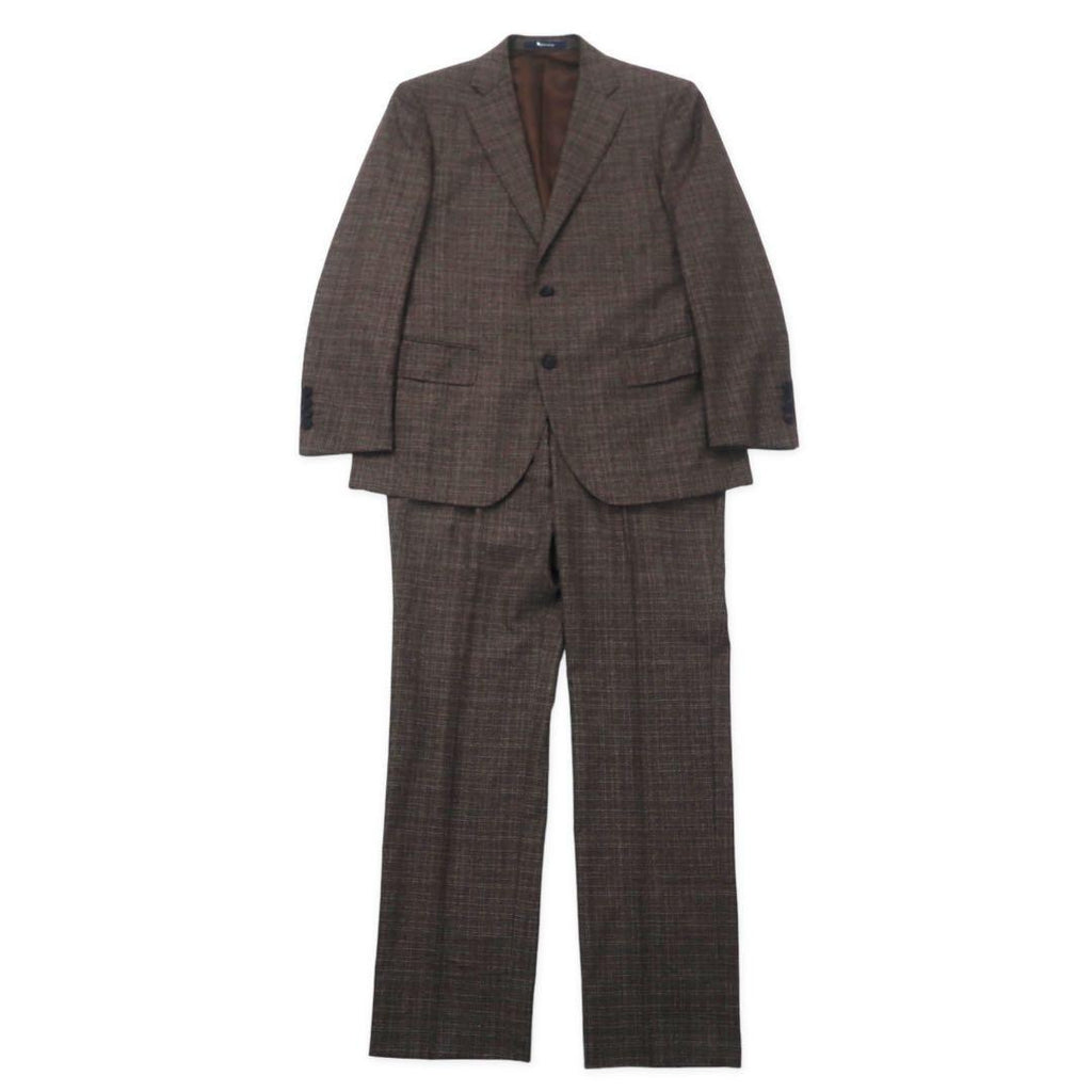 Aquascutum Completo 2 bottoni 94AB4 Marrone a quadri Lana Prodotto in Giappone