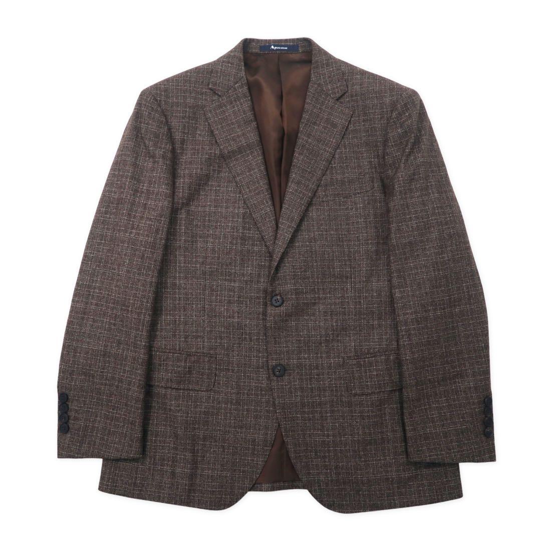 Aquascutum Completo 2 bottoni 94AB4 Marrone a quadri Lana Prodotto in Giappone