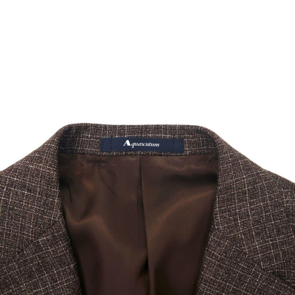 Aquascutum Completo 2 bottoni 94AB4 Marrone a quadri Lana Prodotto in Giappone