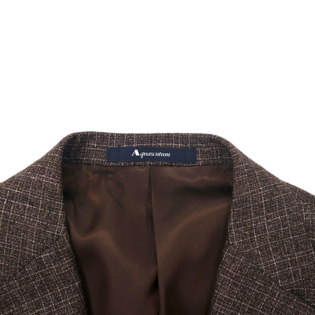 Aquascutum Completo 2 bottoni 94AB4 Marrone a quadri Lana Prodotto in Giappone