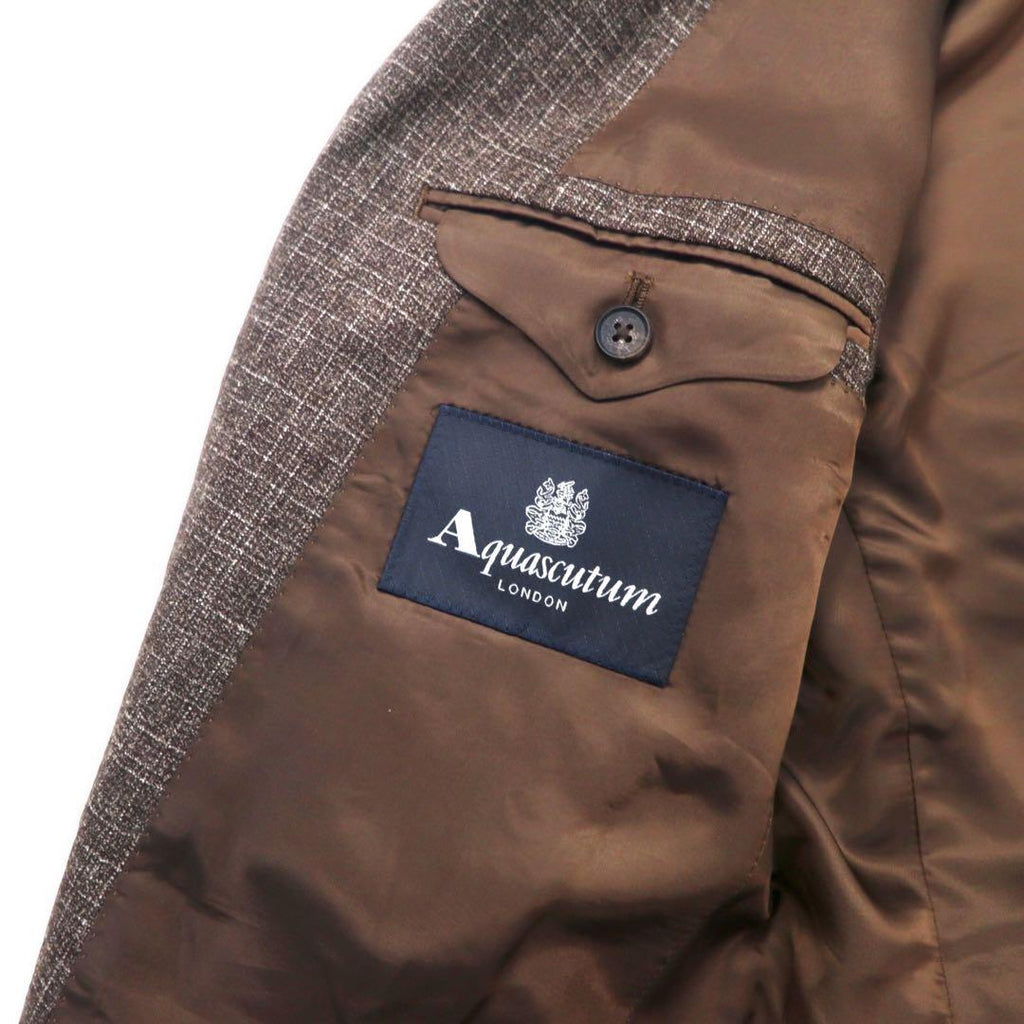 Aquascutum Completo 2 bottoni 94AB4 Marrone a quadri Lana Prodotto in Giappone