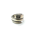GUCCI Anello a spirale serpente con logo G misura 10 ARGENTO 925 SPIRAL G RING Fabbricato in Italia