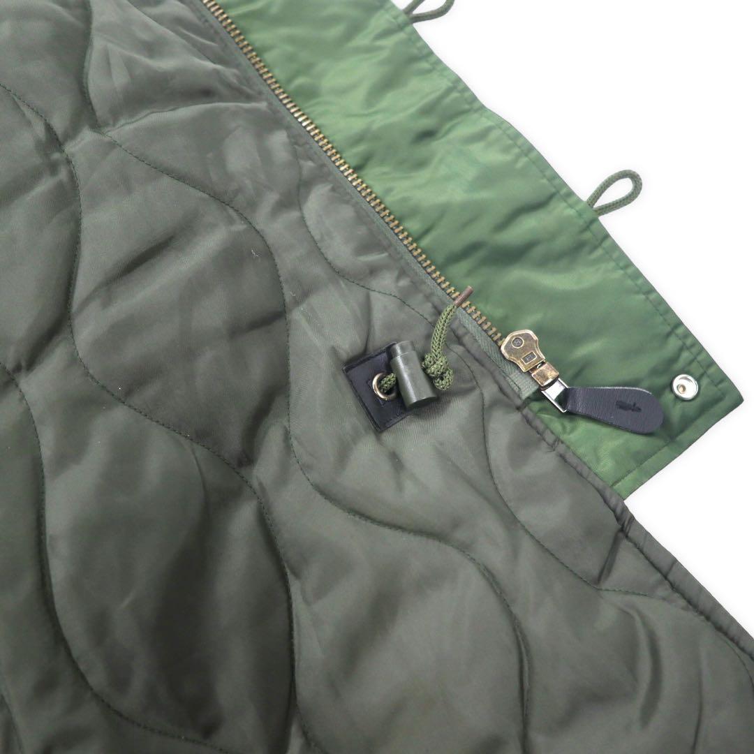 N-3B Military Flight Jacket フライトジャケット XL カーキ ナイロン 中綿 ファー