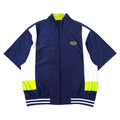NIKE anni '90 Track Jacket Maglia manica corta XL Blu navy Poliestere Etichetta argento Taglia grande