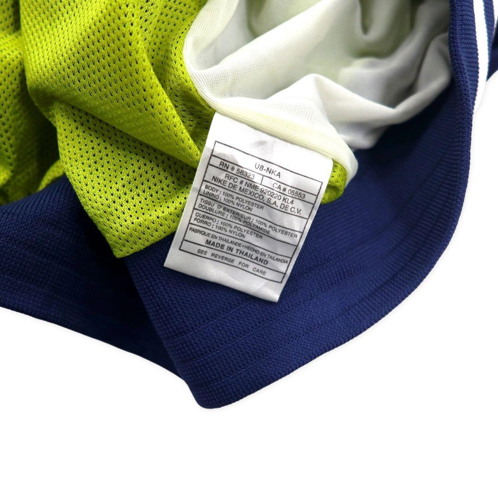 NIKE anni '90 Track Jacket Maglia manica corta XL Blu navy Poliestere Etichetta argento Taglia grande