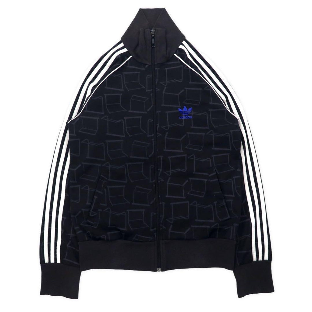 adidas originals anni 2000 giacca della tuta M nera poliestere toppa USA fantasia 3 strisce ricamo logo trifoglio
