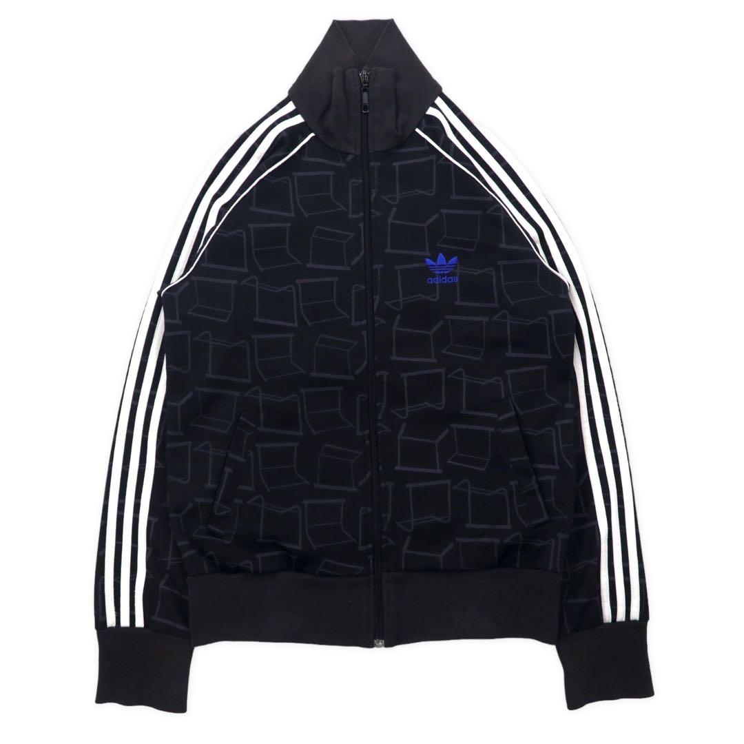 adidas originals anni 2000 giacca della tuta M nera poliestere toppa USA fantasia 3 strisce ricamo logo trifoglio